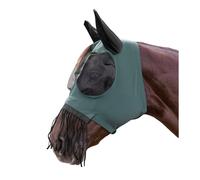 Masque anti-mouches pour cheval avec franges nasales Waldhausen Puck Vert Full