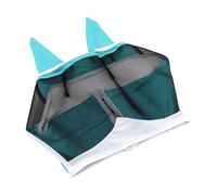 Masque Anti-Mouches pour Cheval avec Oreilles,Tissu Respirant Protection UV,avec Oreilles Sangle Élastique Large Espace pour Les Yeux Demi-Masque - pour Chevaux, bovins, élevage - Utilisation Toute