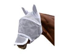 Masque anti-mouches pour cheval avec protection des oreilles et du chanfrein Waldhausen Premium Gris Poney