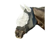 Masque anti-mouches pour cheval avec protection naseaux HKM Blanc S