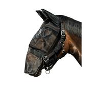 HKM Premium Masque anti mouches protection du naseau Noir Poney