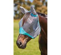 Masque anti-mouches pour cheval avec protège-oreilles Weatherbeeta Comfitec Deluxe Fine Gris Poney