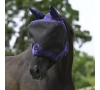 Masque anti-mouches pour cheval Bucas Buzz-Off Pro Bleu S