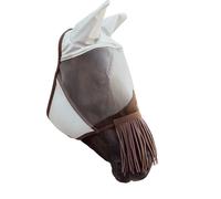 Masque anti-mouches pour cheval classique avec oreilles et frange nasale Kentucky Argenté Full