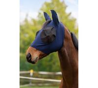 Masque anti-mouches pour cheval Covalliero FinoStretch Bleu Cob