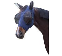 Masque anti-mouches pour cheval Covalliero FinoStretch Bleu Poney