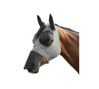 Masque anti-mouches pour cheval élastique avec protection naseaux HKM Gris XL