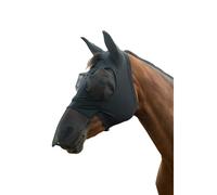Masque anti-mouches pour cheval élastique avec protection naseaux HKM Noir 2XS