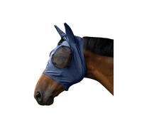 Masque anti-mouches pour cheval élastique HKM Bleu XL