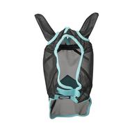 Masque anti-mouches pour cheval en maille fine avec une couverture oreille et nez Weatherbeeta Comfitec Deluxe Noir Demi-sang