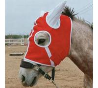 Masque anti-mouches pour cheval et âne - Protège de la pluie, de la neige et du froid - Garde au chaud(red)