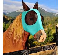 Masque anti-mouches pour cheval - Grand espace pour les yeux - Avec oreilles - Protection UV pour cheval