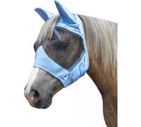 Masque anti-mouches pour cheval HKM High Professional Bleu L