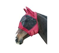 Masque anti-mouches pour cheval HKM High Professional Rouge S