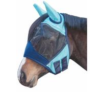 Masque anti-mouches pour cheval HKM Lissabon Bleu Pur-sang