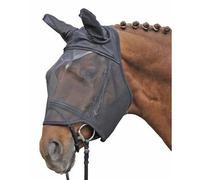 Masque anti-mouches pour cheval HKM Noir Pur-sang