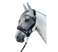 Masque anti-mouches pour cheval HKM Premium Gris Cheval
