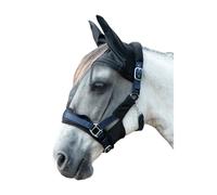 Masque anti-mouches pour cheval HKM Premium Noir Cheval