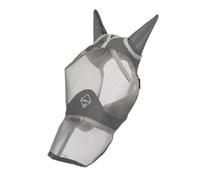 LeMieux Horse ArmourShield Pro Masque anti-mouches intégral avec doublure en bambou doux - Protection UV et maille respirante - Gris - Taille M