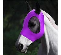 Masque Anti-Mouches pour Cheval,Masque Cheval Anti Mouche avec Protection auriculaire,Protection UV,Respirant et Confortable,Protection Anti Mouche Cheval,Peut être réutilisé(Violet)