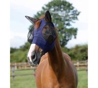 Masque anti-mouches pour cheval Premier Equine Comfort Tech Lycra Bleu XL