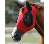 Masque anti-mouches pour cheval Premier Equine Comfort Tech Lycra Rouge M