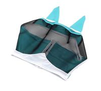 Masque Anti-Mouches pour Cheval - Protection UV Respirant,avec Oreilles Sangle Élastique Large Espace pour Les Yeux Demi-Masque,pour Écurie Ferme Prairie Extérieur