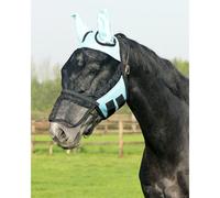 Masque anti-mouches pour cheval QHP Bleu Shetland