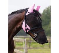 Masque anti-mouches pour cheval QHP Rose Extra Full