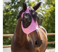 Masque anti-mouches pour cheval QHP Super bug Rose Poney