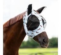 Masque anti-mouches pour cheval QHP Super Bug Stable Buddy Bleu Shetland