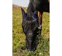 Masque anti-mouches pour cheval Riding World First Bleu Pur-sang/Cob