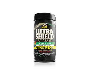 Masque anti-mouches pour cheval sans oreilles et protège-nez Absorbine Ultrashield Noir Cheval