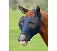 Masque anti-mouches pour cheval Weatherbeeta Comfitec Luxe Bleu Poney