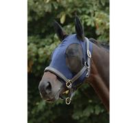 Masque anti-mouches pour cheval Weatherbeeta Stretch Bug Bleu Demi-sang