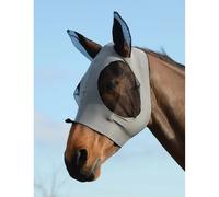 Masque anti-mouches pour cheval Weatherbeeta Stretch Bug Gris Demi-sang