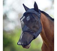Masque anti-mouches pour chevaux - Protection UV - Masque anti-mouches complet - Extensible - Avec oreilles et nez - Réglable - Grand espace pour les yeux - Pour les sports d'équitation
