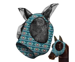 Masque Anti-Mouches Protection UV Respirant Ouverture Crinière Pour Animaux