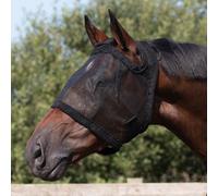 QHP Masque Anti-Mouches sans Oreilles - Noir - Taille Poulain
