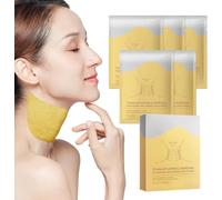 Masque Anti-Rides pour le Cou, avec Peptides & Acide Hyaluronique, Effet Liftant, Confortable et Adhérent - 5 Pièces pour Femme et Homme