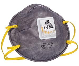 Masque antipoussière coque spécifique odeurs gênantes et vapeurs organiques 3M™ 9914 - FFP1, avec soupape Coolflow™