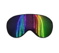Masque arc-en-ciel fluo pour les yeux, masque de sommeil latéral léger, masque de sommeil, coussinet nasal et bande élastique pour enfants, femmes et hommes