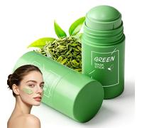 Masque Argile Visage 2 Pièces Green Tea Mask Stick,Masque Argile Verte Purifiant,Anti Point Noir,Masque Point Noir Visage,Nettoyage en Profondeur,Contrôle du Sébum,Hydratation,Tous Types de Peau