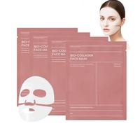 Masque au Collagène, Bio Collagen Mask, 4 Pièces Bio Collagen Real Deep Mask, Bio-Collagen Korean Deep Mask, Film de Collagène, Pore Minimizing, Raffermissant la Peau, Hydratant (B) (A)