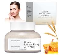 Masque au Riz Visage, Ground Rice and Honey Glow Mask, Masque Visage Crème de Riz Coréen, Masque au Miel de Riz, Exfoliation Douce, Masque Hydratant, Raffermissant Peau pour Tous Les Types