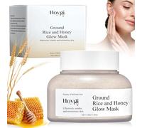 Masque au Riz Visage,Ground Rice and Honey Glow Mask,Masque Visage Crème de Riz Coréen,Masque au Miel de Riz,Exfoliation Douce,Masque Hydratant/Réparateur/Nourrissant,pour une Peau Lisse et Claire