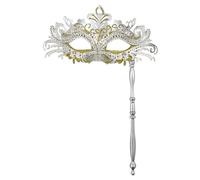 Masque Bal Masqué, Moule en MéTal RéTro Incrusté pour FêTe Amusante Magnifique Ensemble Demi-Visage à Main Enfants Adultes Assemblage Amovible DéCoration CréAtive