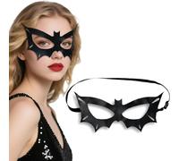 Masque Batman adulte en cuir PU pour homme et femme Batgirl Batwoman Batwoman Masque pour les yeux Homme Chauve-souris Halloween Costume Cosplay Accessoires