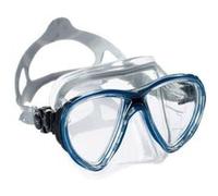 Cressi Masque plongée Big Eyes Evolution - Silicone Crystal - Fabriqué en Italie - Clear/Bleu/Noir