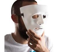 Masque blanc de personne anonyme visage Blanc G
